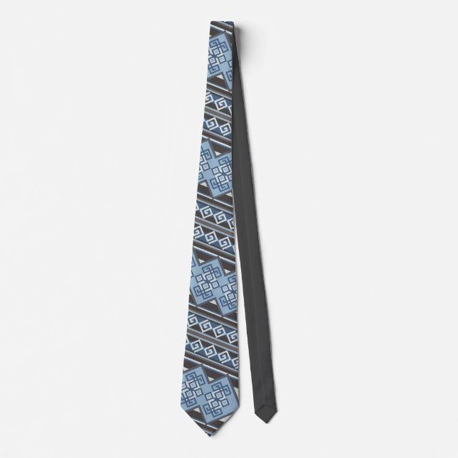 Corbata Para Traje Manto Andino Azul y Gris Tie (Front)