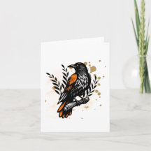 Corbeau à l'aquarelle vierge