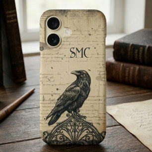 Corbeau antique et écriture vintage Dark Academia