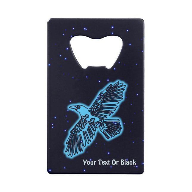 Corbeau bleu brillant sur les étoiles (Devant)