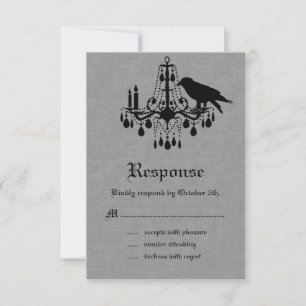 Corbeau et araignée Damask Lin gris RSVP