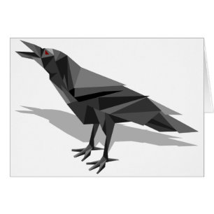 Corbeau Géométrique Cubiste Gris Triangles