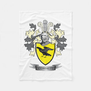 Corbett Family Crest Coat of Arms Fleece Blanket