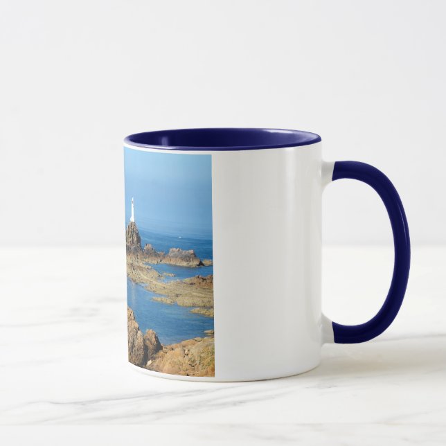 Corbiere lighthouse at low tide mug (Right)