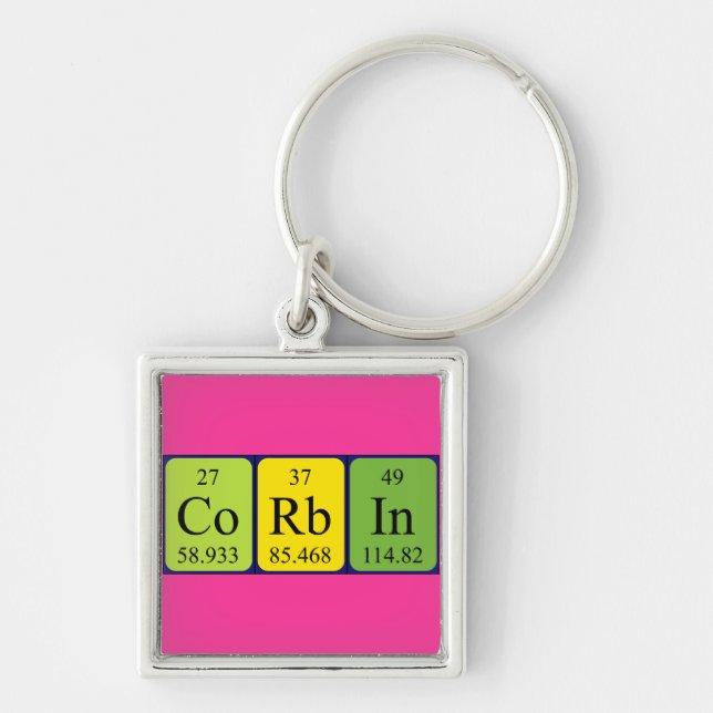 Corbin periodic table name keyring (Front)