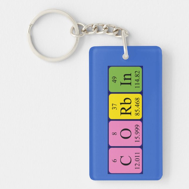 Corbin periodic table name keyring (Front)