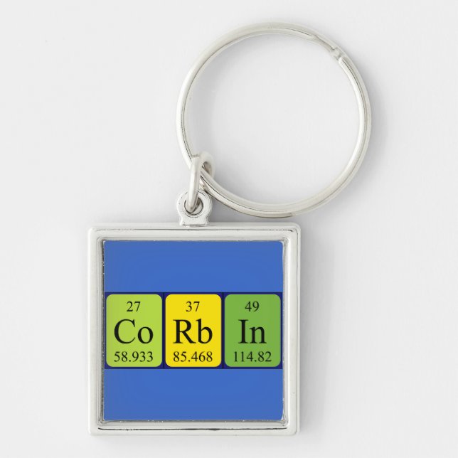 Corbin periodic table name keyring (Front)
