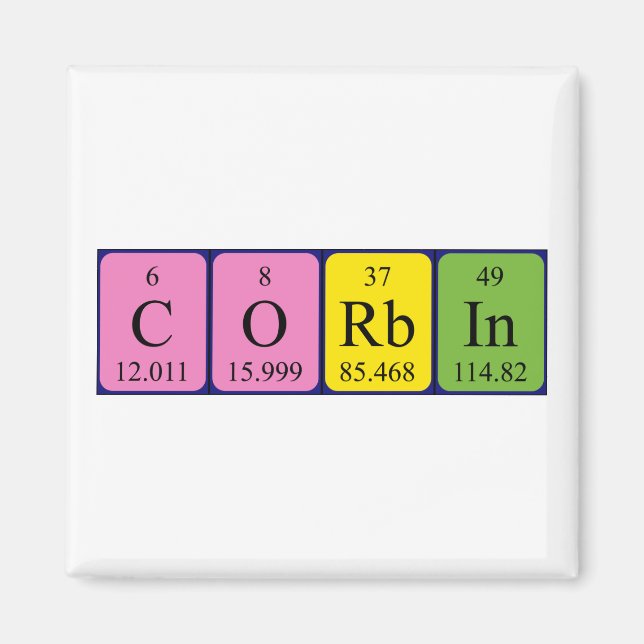 Corbin periodic table name magnet (Front)
