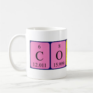 Corbin periodic table name mug
