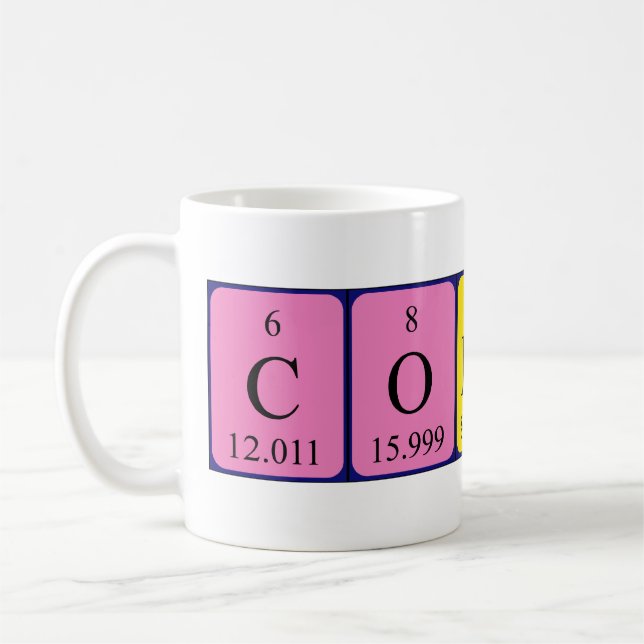 Corbin periodic table name mug (Left)