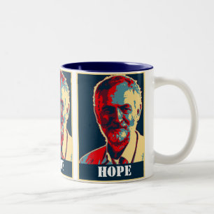 corbyn supporteur travail personnalisable HOPE mug