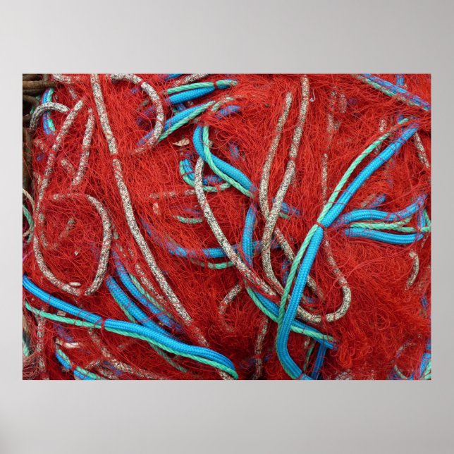 Cordages et filets rouges poster (Front)