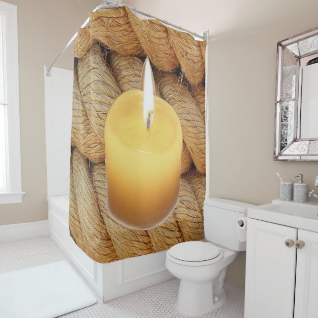 Corde à bougie du rideau de douche (En situation)
