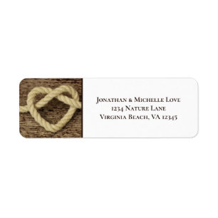 Corde cardiaque nautique Knot Wood Adresse Arrière