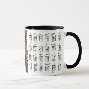 Cordes de guitare et tasse d'échelle