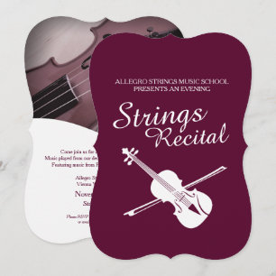 Cordes récital violon classique invitation