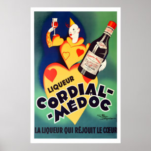 Cordial Medoc Liqueur Champagne Alcohol Drink Food Poster