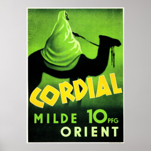 CORDIAL MILDE ORIENT Middle East Vintage Travel Poster