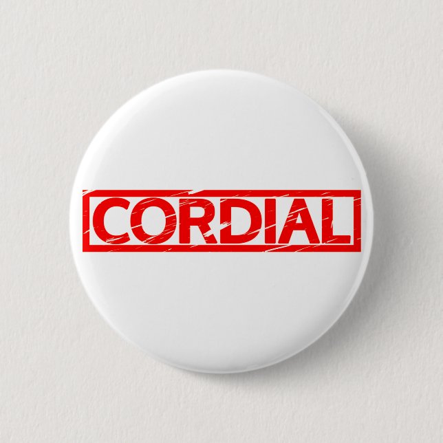 Cordial Stamp 2 Inch Round Button (Front)