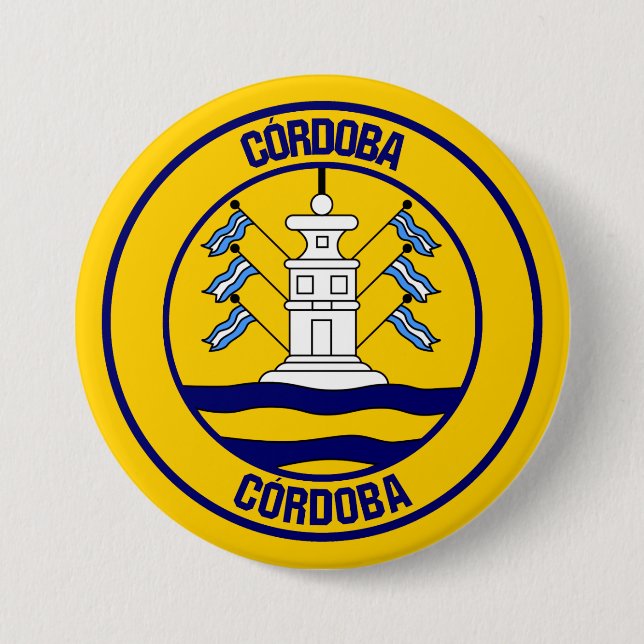 Córdoba Round Emblem 3 Inch Round Button (Front)