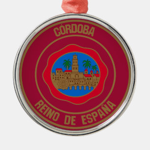 Córdoba Round Emblem Metal Ornament