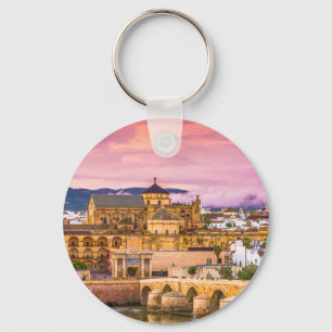 Cordoba, Spain Beautiful Sunset View    Keychain