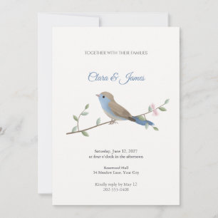 Cordon Bleu Songbird Wedding Invitation
