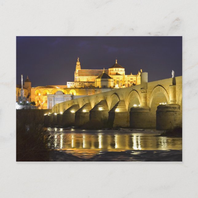 Cordoue, Espagne à la carte postale de nuit (Devant)