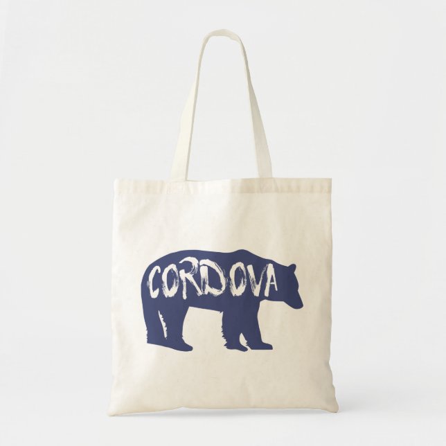 Cordova Alaska Bear Tote Bag (Front)