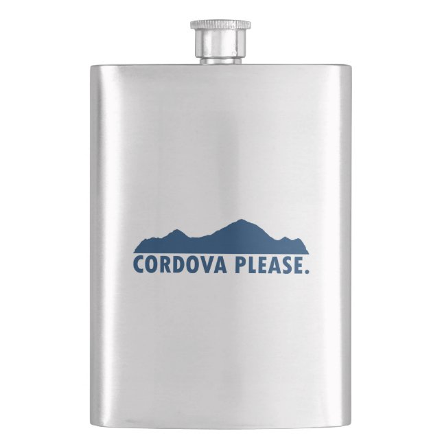 Cordova Alaska Please Hip Flask (Front)