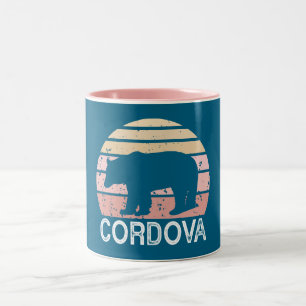 Cordova Alaska Retro Bear Two-Tone Coffee Mug