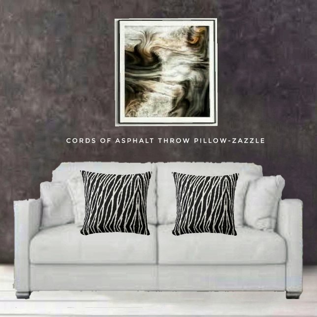 Cords of Asphalt Throw Pillow (Creator Uploaded)