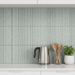 Corduroy Concrete Striated Texture Sage ID1286 Tile<br><div class="desc">This ceramic tile design showcases a sophisticated striated texture with fine linear markings reminiscent of hand-finished plaster, brushed concrete, or weathered stone. The elegant neutral, dusty sage tone enhances the tile’s contemporary appeal while remaining highly versatile for a variety of interior styles including modern, industrial, minimalist, and Japandi-inspired spaces. Perfect...</div>