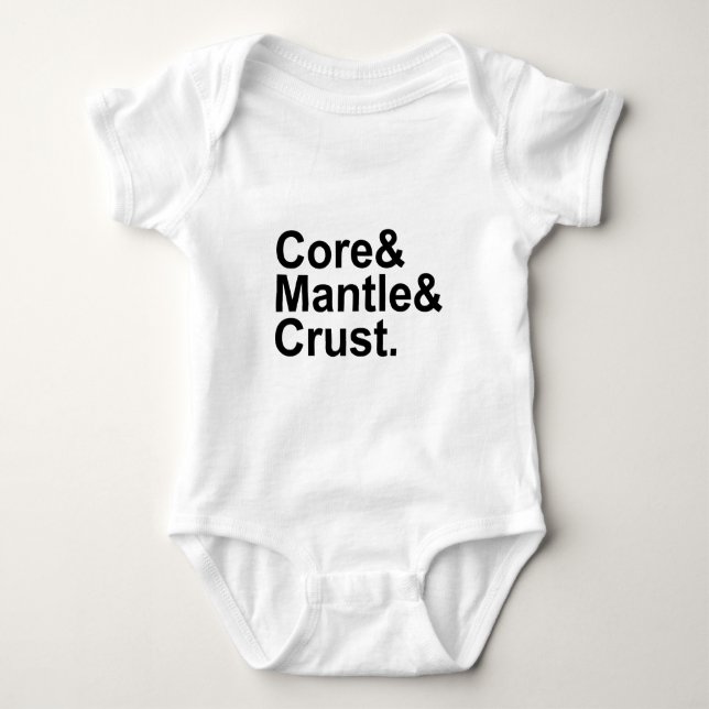 Core Mantle Crust | Internal Structure of Earth Baby Bodysuit (Front)