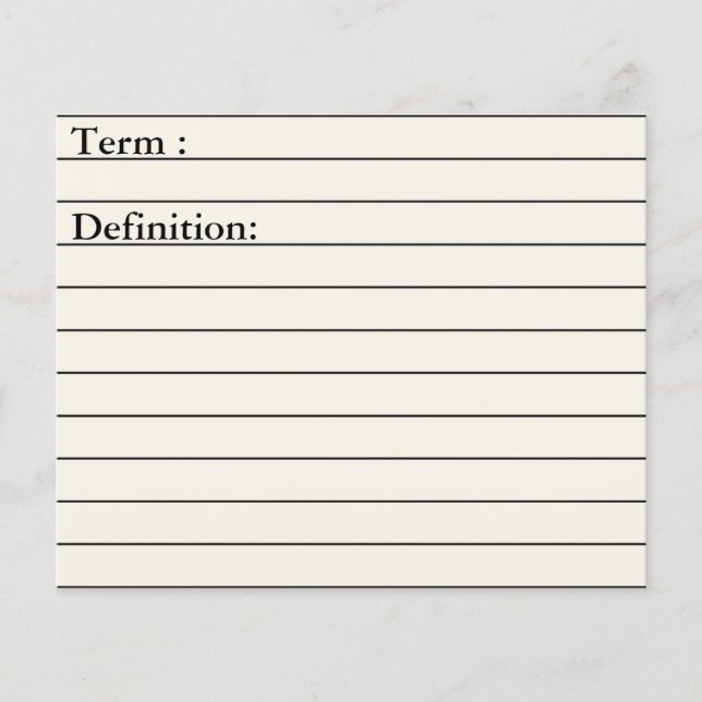 Core Subject Flashcards for Academic Planners (Front)