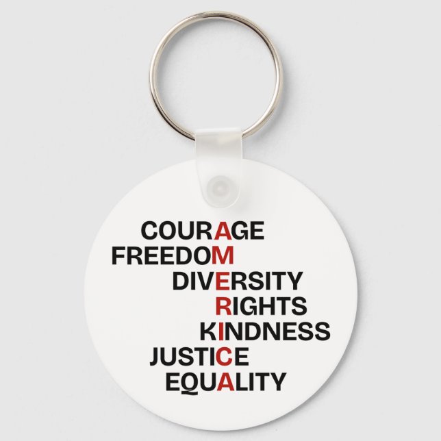 Core Values of America Keychain (Front)