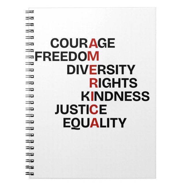 Core Values of America Notebook (Front)