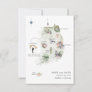 Corée   Carte d'itinéraire de mariage de destinati