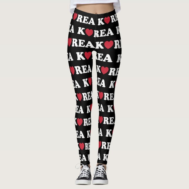 Corée Love Heart Leggings (Devant)