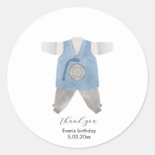 Coréen Hanbok merci autocollant