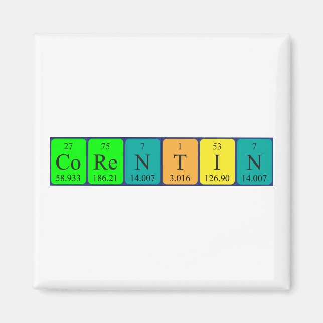 Corentin periodic table name magnet (Front)
