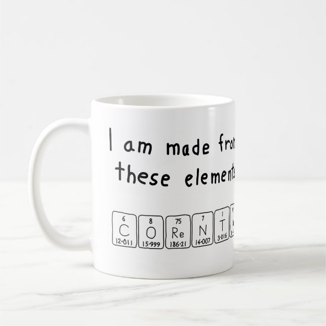 Corentin periodic table name mug (Left)