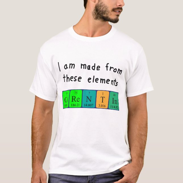 Corentin periodic table name shirt (Front)