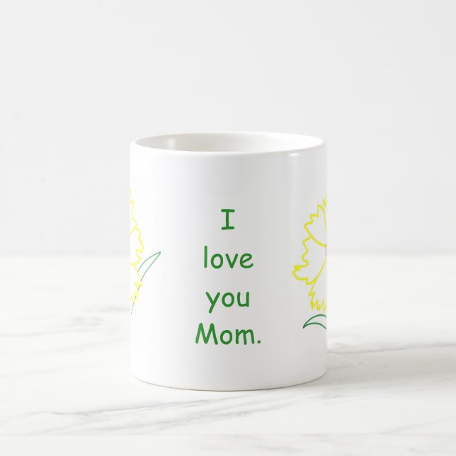 Coréopsis Jaune Fleur Amour Maman Mugs (Centre)