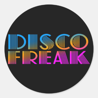 COREY TIGER 1980s RETRO DISCO FREAK MULTICOLOR Classic Round Sticker