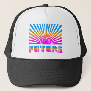COREY TIGER 1980s RETRO FUTURE SUNBURST JAPANESE Trucker Hat