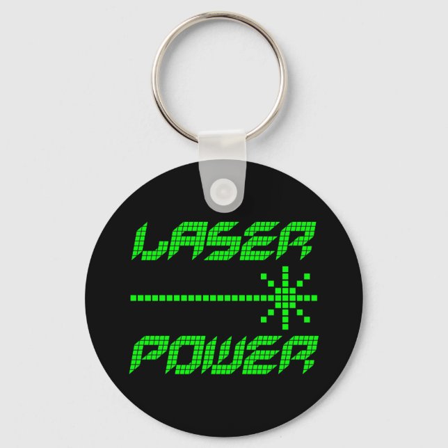 COREY TIGER 1980s RETRO LASER POWER Keychain (Front)