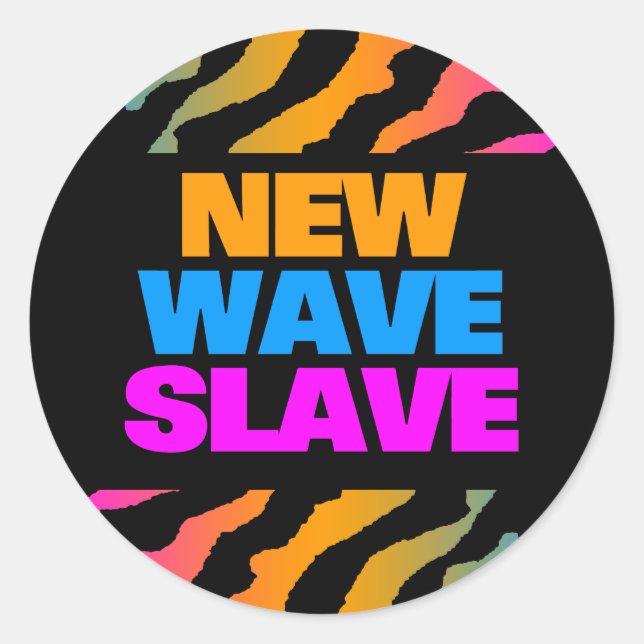 COREY TIGER 1980's RETRO NEW WAVE SLAVE Classic Round Sticker (Front)