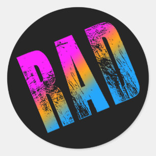 COREY TIGER 1980's RETRO RAD Classic Round Sticker