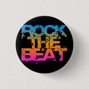 Corey Tiger 1980S Retro Rock The Beat 1 Inch Round Button